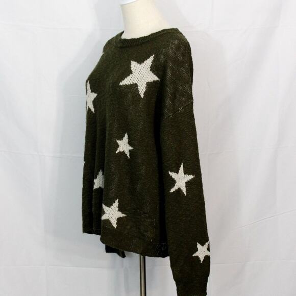 Hem & Thread Green Star Sweater Size L - Picture 2 of 6